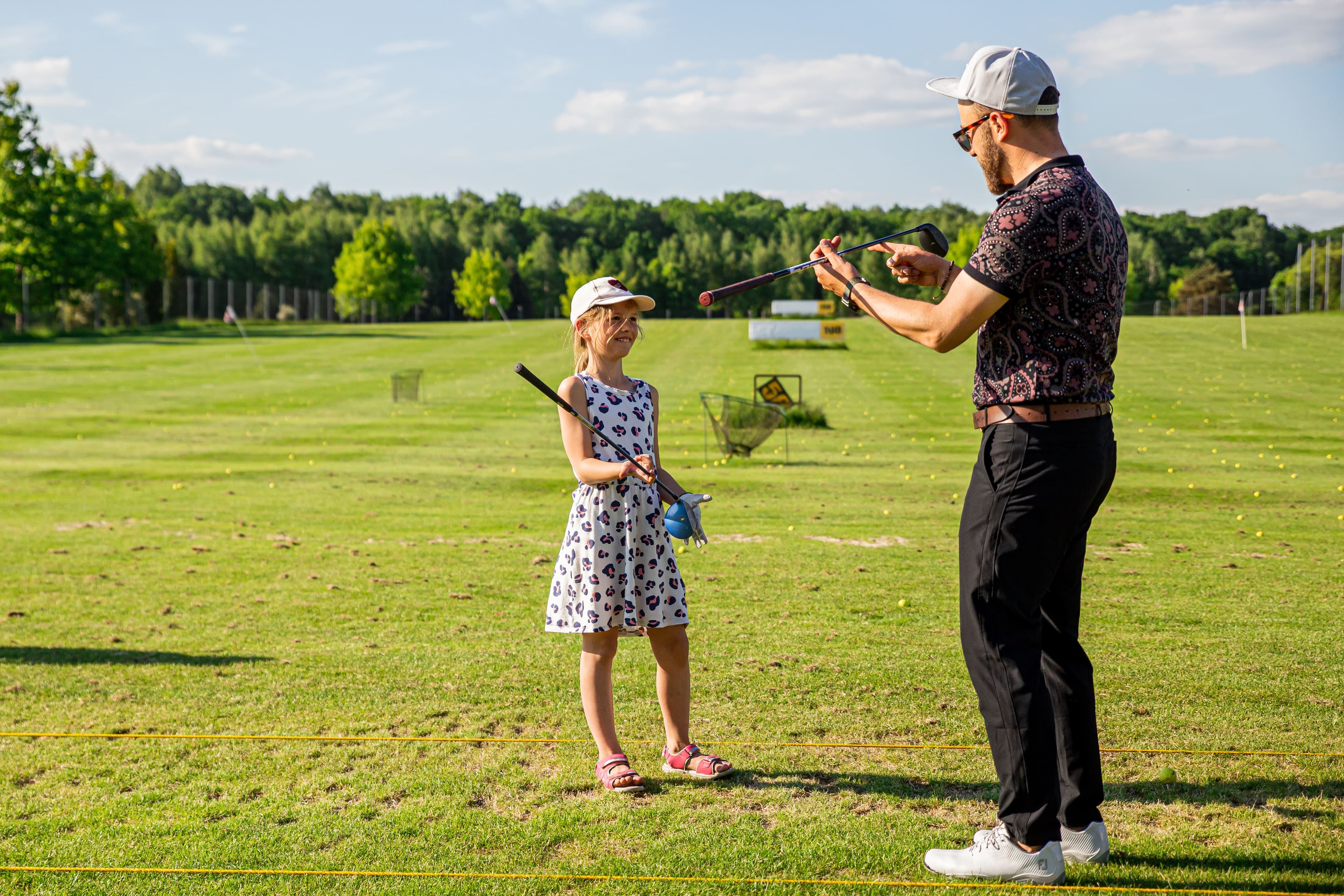 Man playing golf